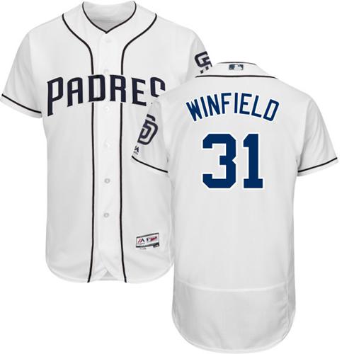 Padres #31 Dave Winfield White Flexbase Authentic Collection Stitched MLB Jersey